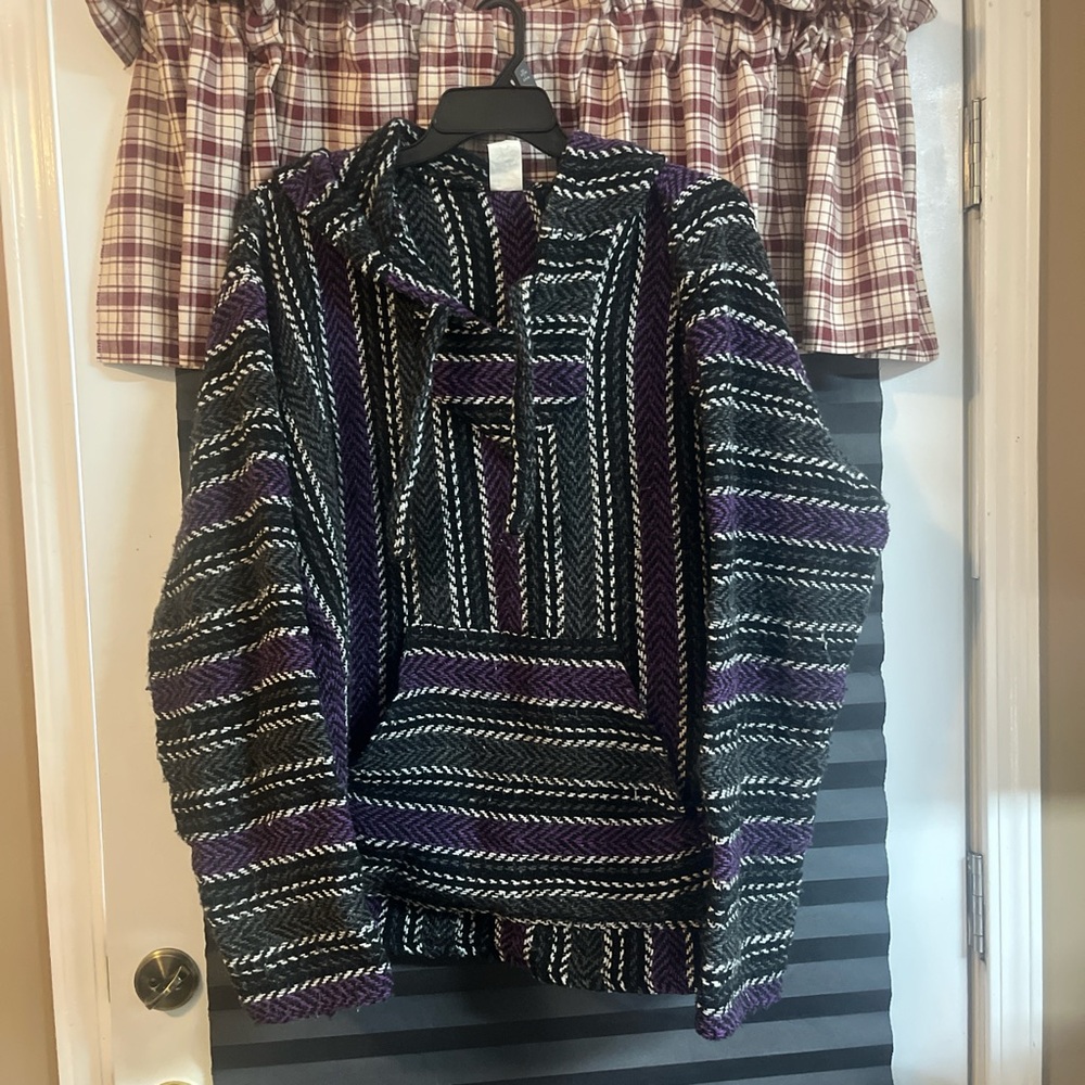 Baja Mexican rag hoodie
